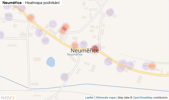 Mapa Neuměřice - Firmy v části obce.