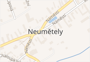 Neumětely v obci Neumětely - mapa části obce