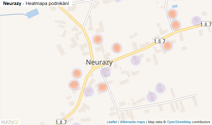 Mapa Neurazy - Firmy v části obce.