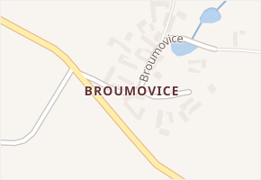 Broumovice v obci Neustupov - mapa části obce