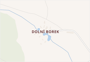 Dolní Borek v obci Neustupov - mapa části obce