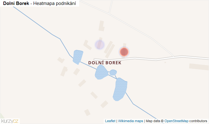 Mapa Dolní Borek - Firmy v části obce.