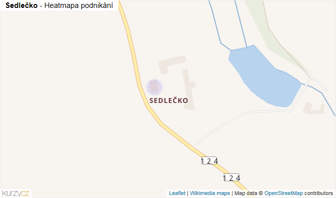 Mapa Sedlečko - Firmy v části obce.