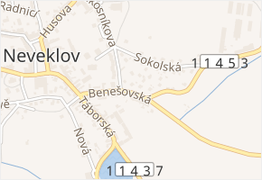 Benešovská v obci Neveklov - mapa ulice