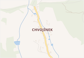 Chvojínek v obci Neveklov - mapa části obce