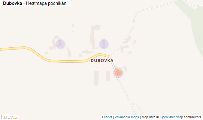 Mapa Dubovka - Firmy v části obce.