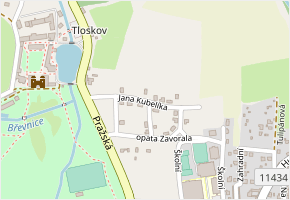Jana Kubelíka v obci Neveklov - mapa ulice