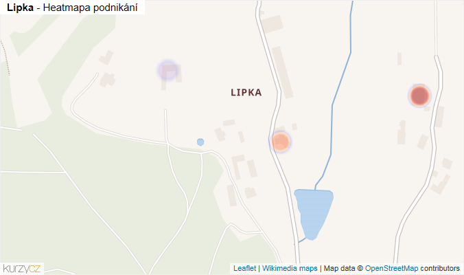 Mapa Lipka - Firmy v části obce.