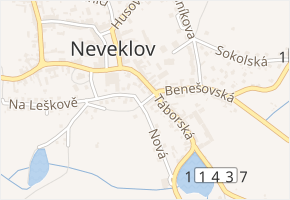 Luční v obci Neveklov - mapa ulice