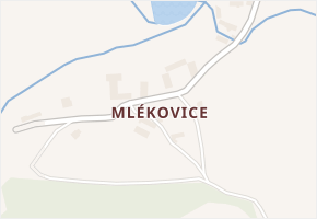 Mlékovice v obci Neveklov - mapa části obce