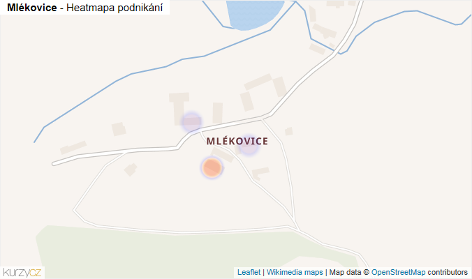 Mapa Mlékovice - Firmy v části obce.