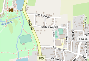 opata Zavorala v obci Neveklov - mapa ulice