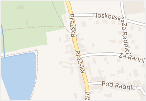 Pražská v obci Neveklov - mapa ulice
