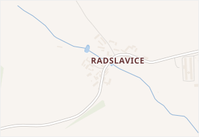 Radslavice v obci Neveklov - mapa části obce