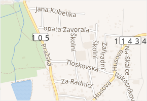 Školní v obci Neveklov - mapa ulice