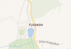 Tloskov v obci Neveklov - mapa části obce