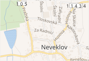 Za Radnicí v obci Neveklov - mapa ulice