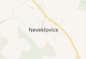 Neveklovice v obci Neveklovice - mapa části obce