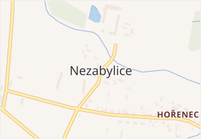 Nezabylice v obci Nezabylice - mapa části obce