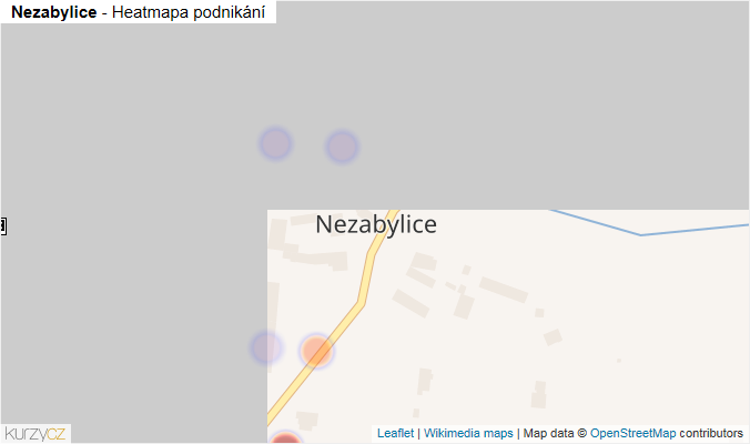 Mapa Nezabylice - Firmy v části obce.