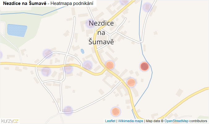 Mapa Nezdice na Šumavě - Firmy v části obce.