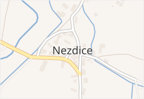 Nezdice v obci Nezdice - mapa části obce