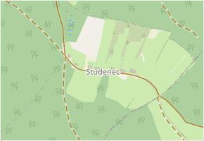 Studenec v obci Nicov - mapa části obce