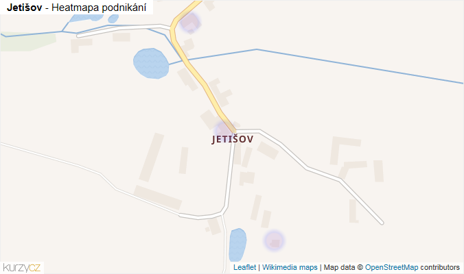 Mapa Jetišov - Firmy v části obce.