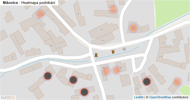 Nišovice - mapa podnikání