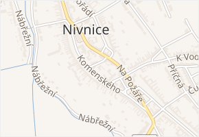 Na požáře v obci Nivnice - mapa ulice