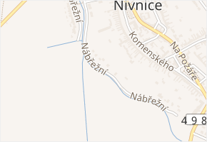 Nábřežní v obci Nivnice - mapa ulice