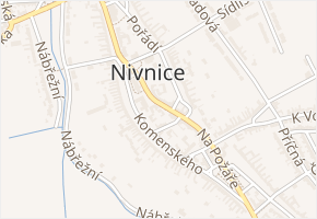 Osvobození v obci Nivnice - mapa ulice