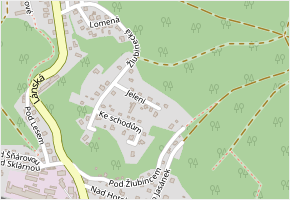 Jelení v obci Nižbor - mapa ulice