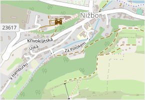 Ke Hvězdárně v obci Nižbor - mapa ulice