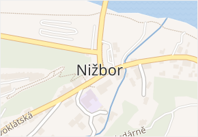 Nižbor v obci Nižbor - mapa části obce