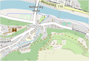 Pod Hvězdárnou v obci Nižbor - mapa ulice