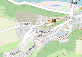 Pod Zámkem v obci Nižbor - mapa ulice