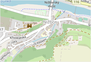 Školní v obci Nižbor - mapa ulice