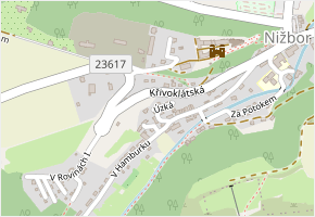 Úzká v obci Nižbor - mapa ulice