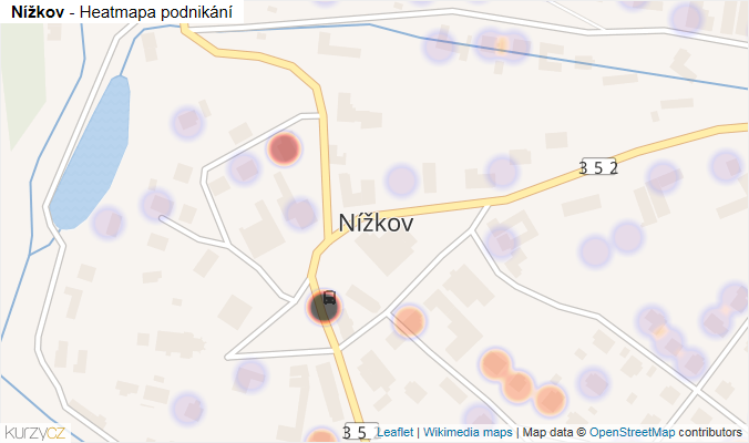 Mapa Nížkov - Firmy v části obce.