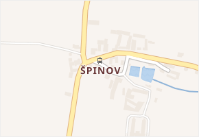 Špinov v obci Nížkov - mapa části obce