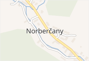 Norberčany v obci Norberčany - mapa části obce