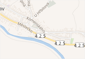 Komenského v obci Nosislav - mapa ulice