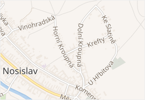 Krátká v obci Nosislav - mapa ulice