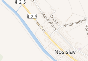 Kroužek v obci Nosislav - mapa ulice