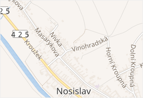 Vinohradská v obci Nosislav - mapa ulice