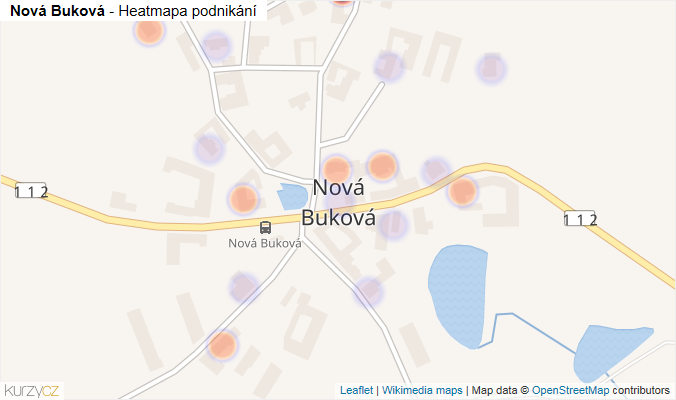 Mapa Nová Buková - Firmy v části obce.