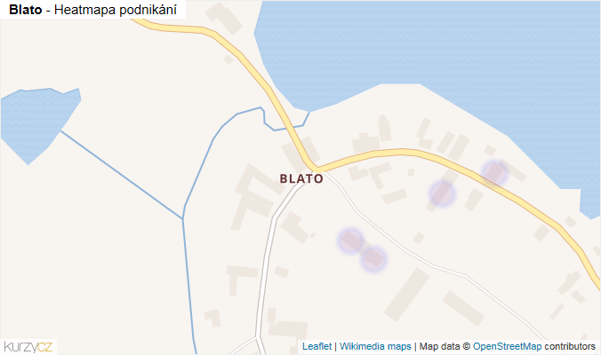 Mapa Blato - Firmy v části obce.