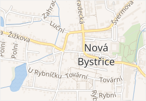 Na můstku v obci Nová Bystřice - mapa ulice