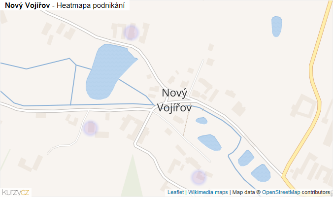 Mapa Nový Vojířov - Firmy v části obce.